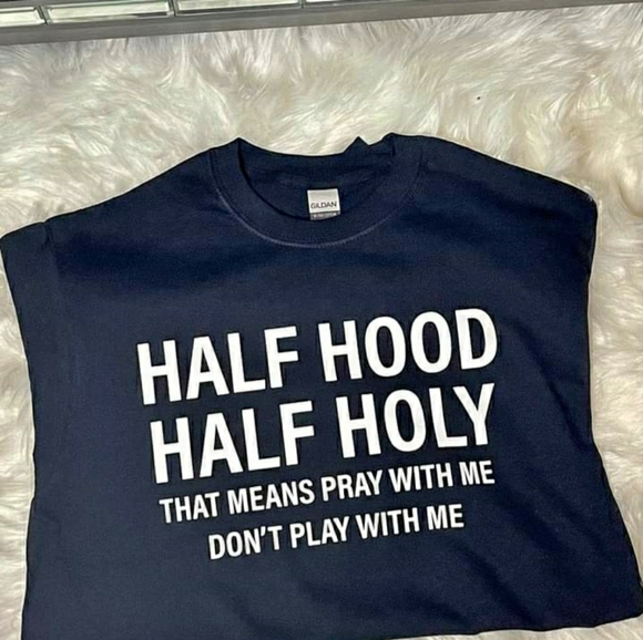 Custom Shirt Printing Custom T-Shirt Half Hood Half Holy T-Shirt| Personalized T-Shirt| Funny T-shirt Unisex Custom T-shirt